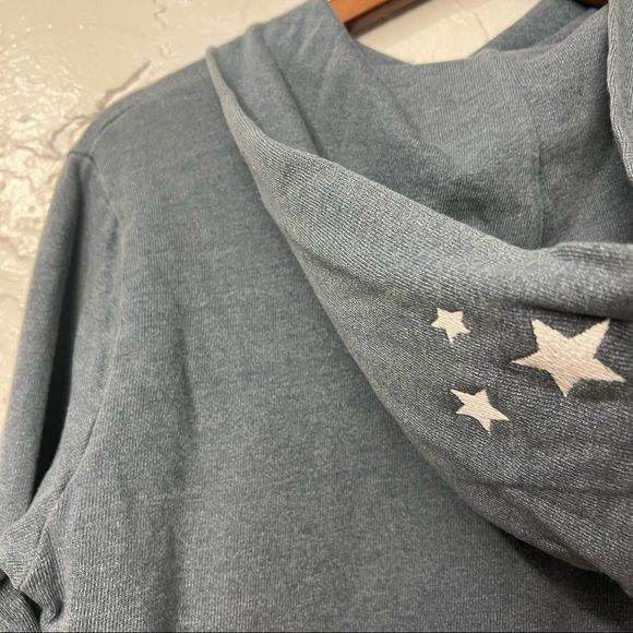 Monrow Stars Gray Pullover Hoodie XS - Picture 6 of 8